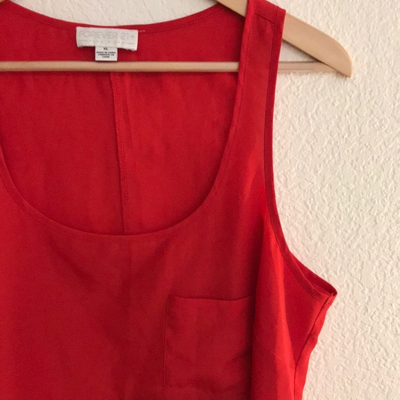 Red Cami Tank Forever 21 Plus + xl 1x - Picture 2 of 4